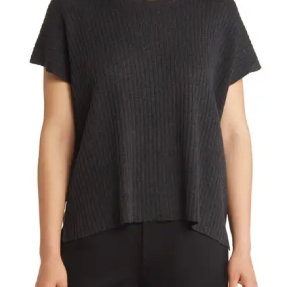 Ellen Fisher Short Sleeve Organic Cotton Rib Top